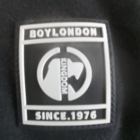 Boy London Globe Star Eagle  black/white Hoodie size M - Picture 3 of 12